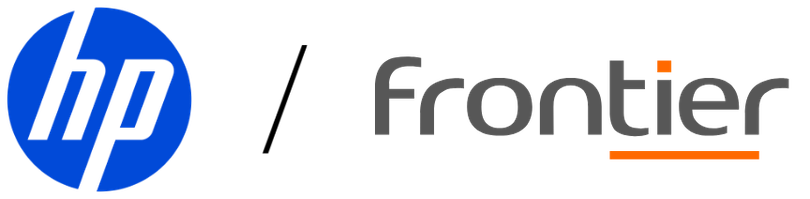 Logo co-branding HP y Frontier Colombia